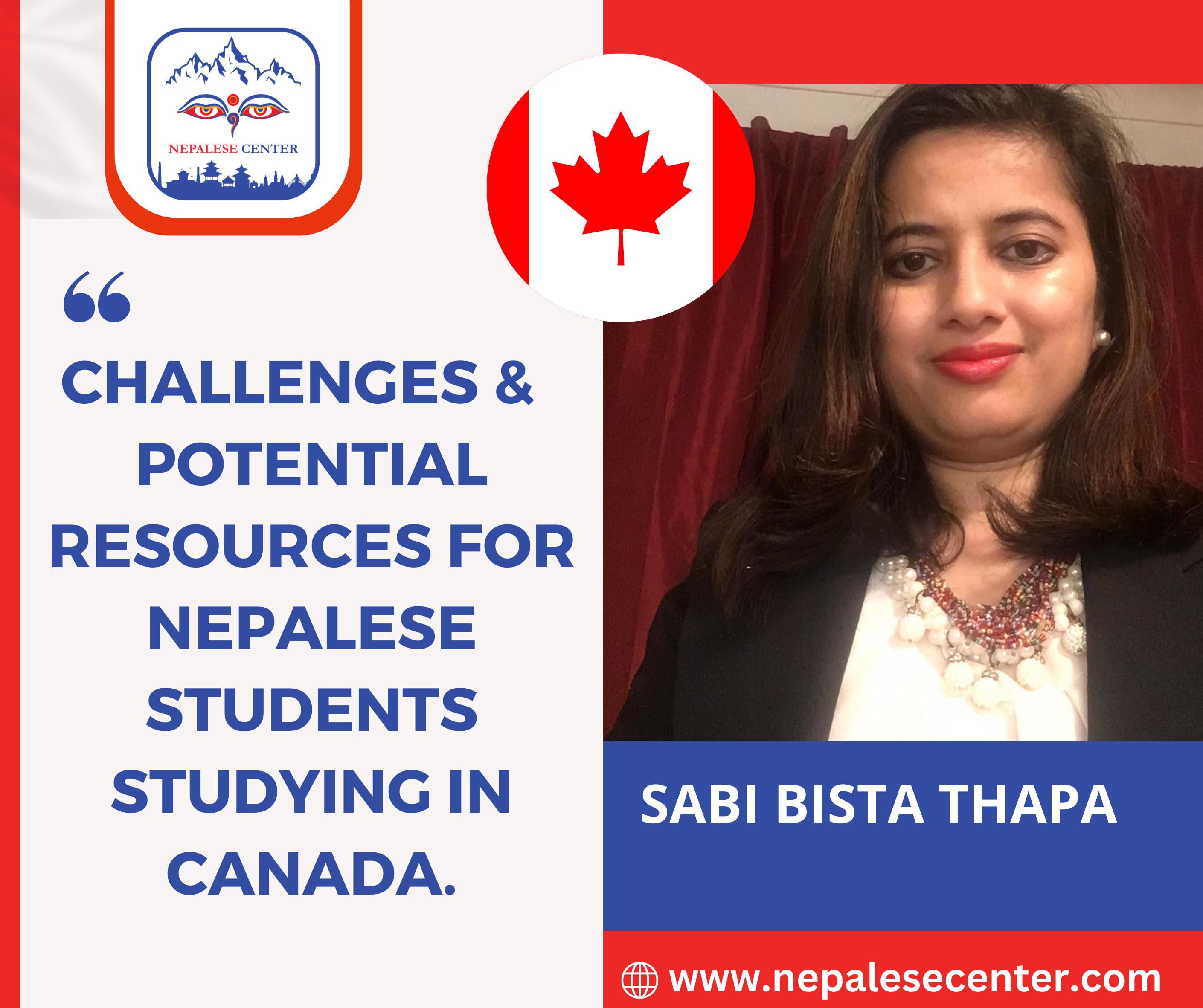 The challenges and potential resources for Nepalese students studying in Canada.